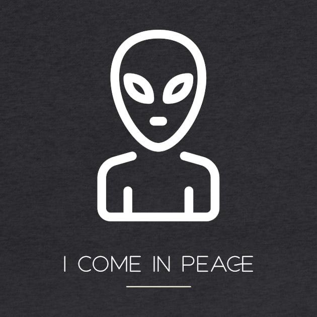 Area 51 Alien Drawing I Come In Peace Artwork by New East 